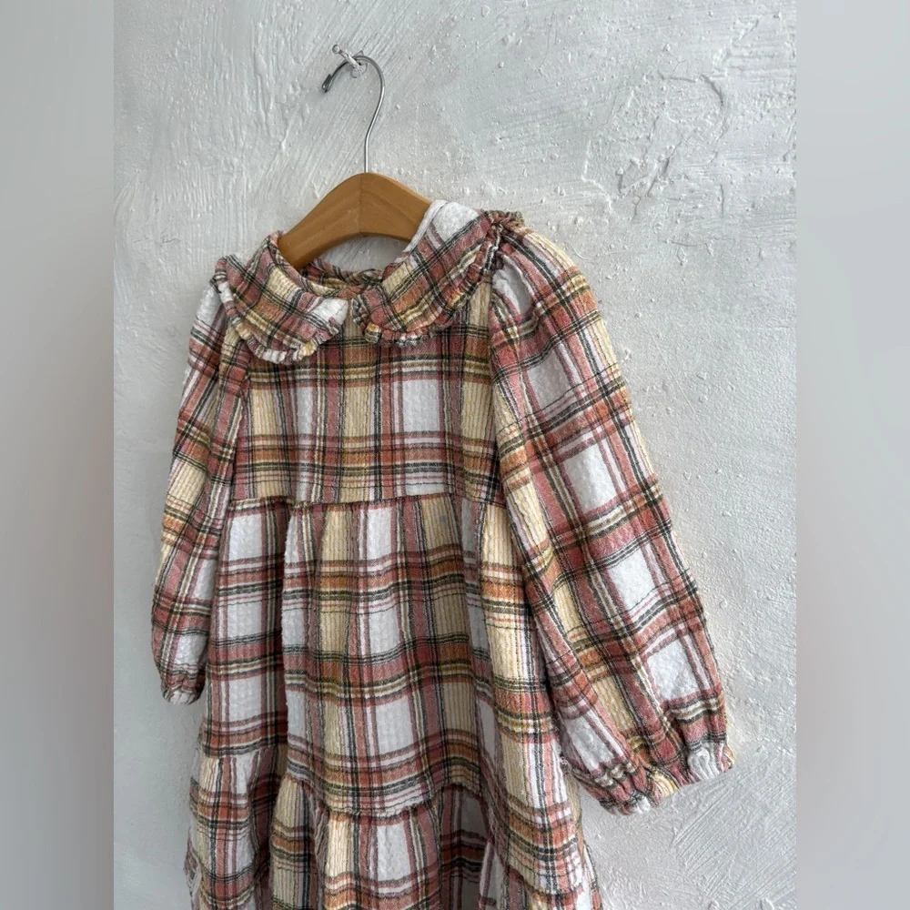 Zara plaid collared dress size 4-5Y - Picture 7 of 10